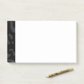 Leopard Print Black Post-it® Notes (Op bureau)