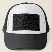 Leopard Print Black Trucker Pet (Voorkant)