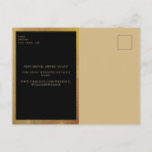 Leopard Print & Black Wedding Sla de datum op Aankondigingskaart (Achterkant)