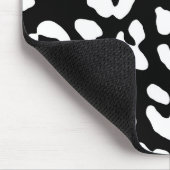 Leopard Print Black White Muismat (Hoek)