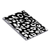 Leopard Print Black White Notitieboek (Rechterzijde)