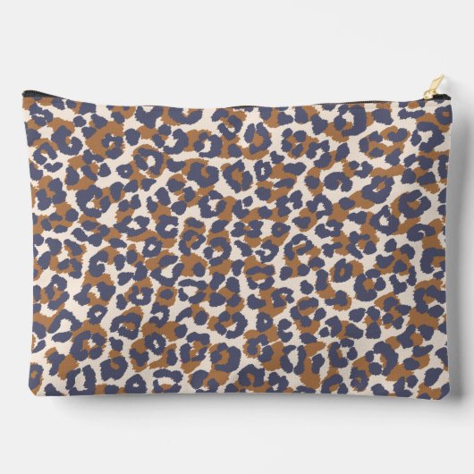 Leopard Print blauw en bruin Etui (Achterkant)
