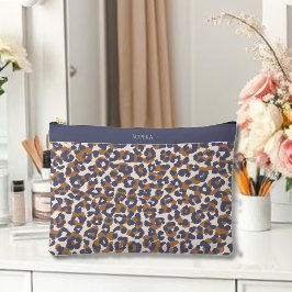 Leopard Print blauw en bruin Etui