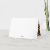 Leopard Print Blauw Quatrefoil 'Dank u' Bedankkaart (Achterkant)