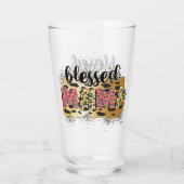 Leopard Print Blessed Mama Glas (Achterkant)