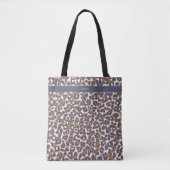 Leopard Print-Blue-Brown- Tote Bag (Voorkant)