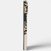 Leopard Print Bold Pop Initiaal Natural Case-Mate iPhone Case (Achterkant / Rechts)