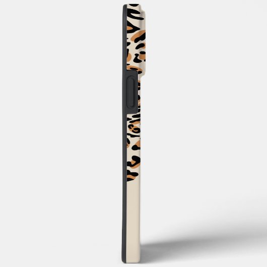 Leopard Print Bold Pop Initiaal Natural Case-Mate iPhone Case (Achterkant / Rechts)