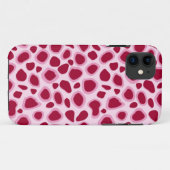 Leopard Print - Bourgogne en roze Case-Mate iPhone Case (Achterkant (horizontaal))