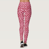 Leopard Print - Bourgogne en roze Leggings (Achterkant)