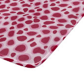 Leopard Print - Bourgogne en roze Snijplank (Hoek)