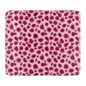 Leopard Print - Bourgogne en roze Snijplank (Voorkant)