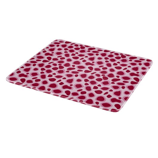 Leopard Print - Bourgogne en roze Snijplank (Hoek)