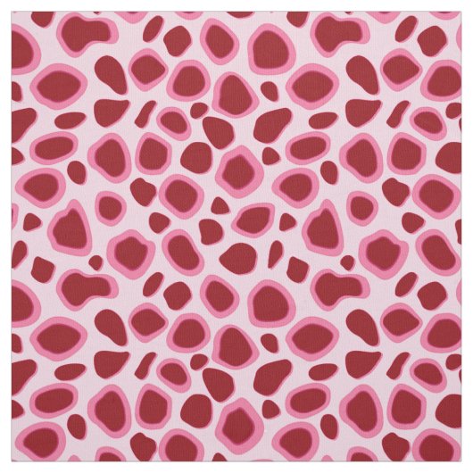 Leopard Print - Bourgogne en roze Stof (Swatch)