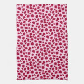 Leopard Print - Bourgogne en roze Theedoek (Verticaal)