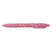 Leopard Print - Bourgogne en roze Zwarte Inkt Pen (Bodem)