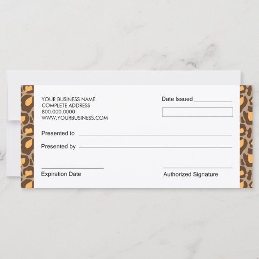 Leopard Print Boutique Style Cadeaus (Achterkant)