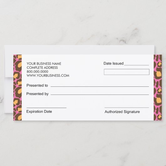 Leopard Print Boutique Style Cadeaus (Achterkant)