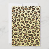 Leopard Print Bridal Shower Invitation Two Stripes Kaart (Achterkant)
