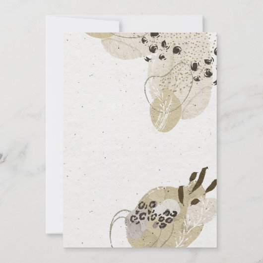 Leopard Print Bridal Shower Uitnodiging (Achterkant)