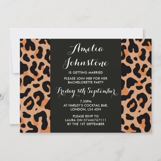 Leopard Print Bridal Shower Uitnodiging (Voorkant)