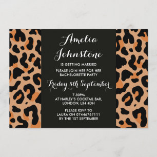 Leopard Print Bridal Shower Uitnodiging