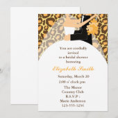 Leopard Print Bride en Groom Wedding Shower Kaart (Voorkant / Achterkant)