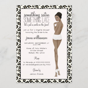 Leopard Print Bride Lingerie Shower Kaart