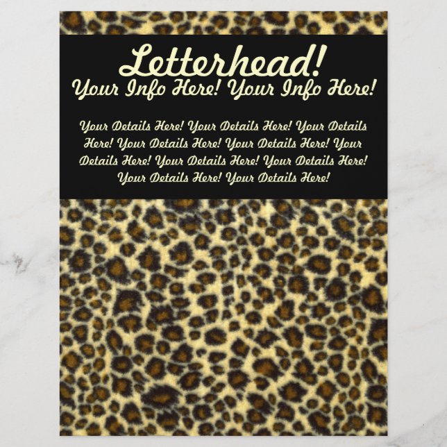 Leopard Print  briefhoofd (Voorkant)