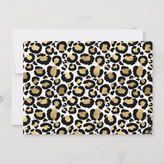 Leopard Print briefkaarten voor briefpapier (Achterkant)