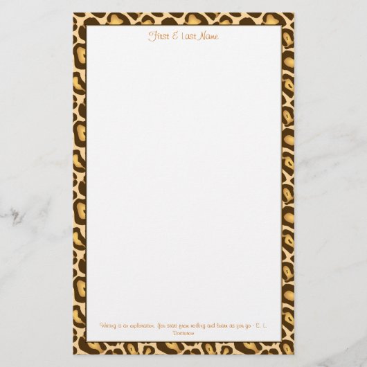 Leopard Print Briefpapier (Voorkant)