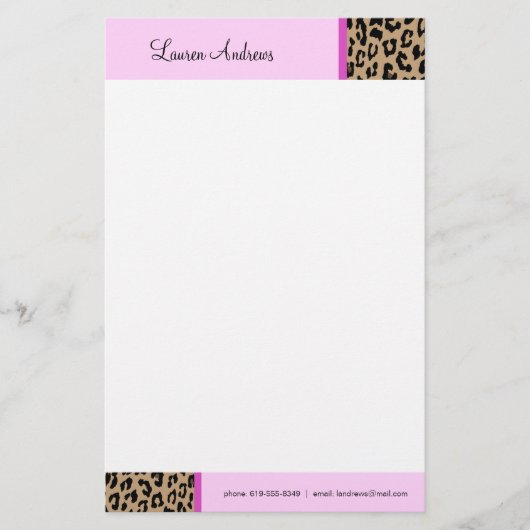 Leopard Print Briefpapier (Voorkant)