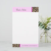 Leopard Print Briefpapier (Staand voorkant)