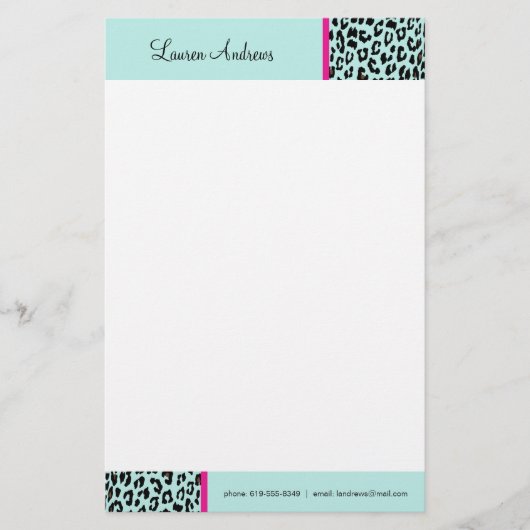 Leopard Print Briefpapier (Voorkant)