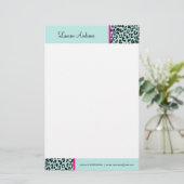 Leopard Print Briefpapier (Staand voorkant)