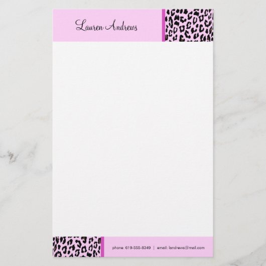 Leopard Print Briefpapier (Voorkant)