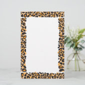Leopard Print Briefpapier (Staand voorkant)