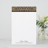 Leopard Print Briefpapier (Staand voorkant)