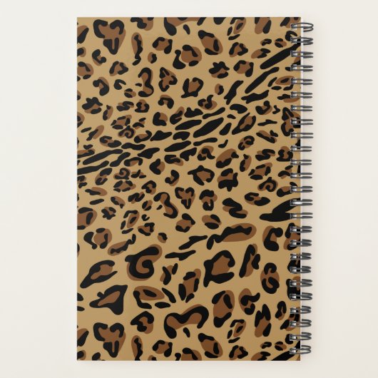 Leopard Print Brown Monogrammed 2023 Planner (Achterkant)
