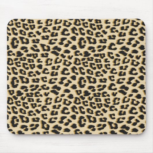 Leopard Print Brown Muismat (Voorkant)