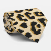 Leopard Print Brown Stropdas (Opgerold)