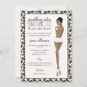 Leopard Print Bruid Lingerie Douche Kaart (Voorkant)