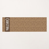 Leopard Print Bruin Patroon Personaliseren Yogamat (Achterkant (horizontaal))