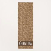 Leopard Print Bruin Patroon Personaliseren Yogamat (Voorkant)