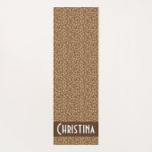 Leopard Print Bruin Patroon Personaliseren Yogamat (Achterkant)