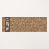 Leopard Print Bruin Patroon Personaliseren Yogamat (Voorkant (horizontaal))