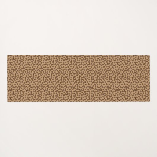 Leopard Print Bruin patroon Yogamat (Achterkant (horizontaal))