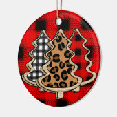 Leopard Print, Buffalo Pset, kerstbomen Keramisch Ornament (Links)
