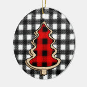 Leopard Print, Buffalo Pset, kerstbomen Keramisch Ornament (Links)