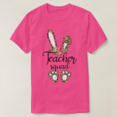 Leopard Print Bunny Teacher Squad Easter Day 2022 T-shirt (Design voorkant)